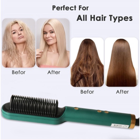 Catokan Sisir Pelurus Rambut Hair Straightener Curler 2 In 1 / Catokan Rambut 2 In 1