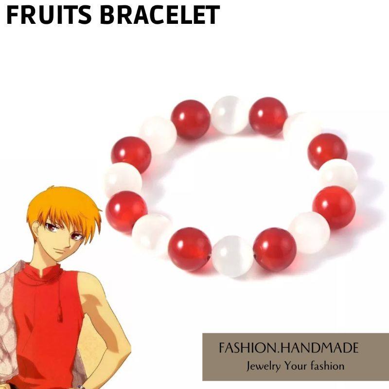 Anime Fruits Basket Cosplay Accesories Kyo Sohma Crystal Beads Bracelets