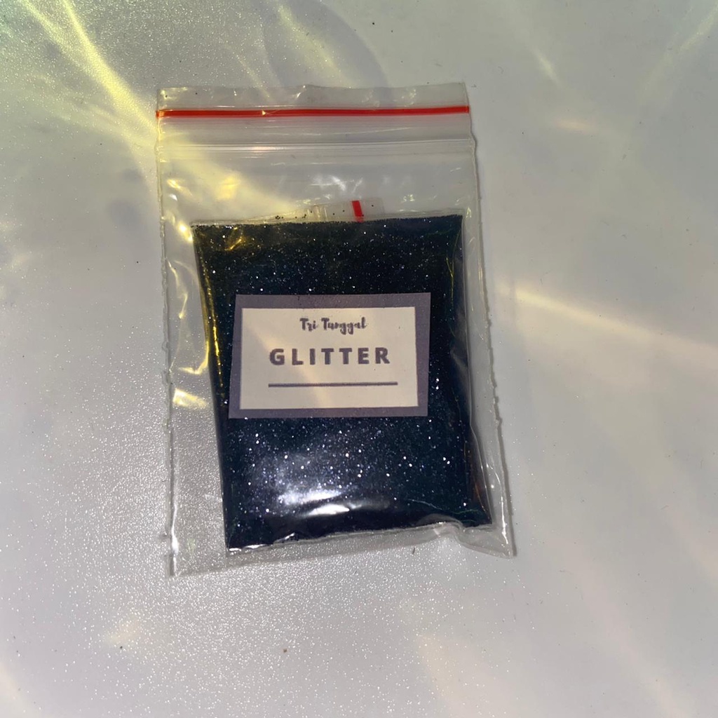 Sparkle Glitter HITAM BLACK 3 gr 3gr Stabilo Powder Serbuk Eceran Sablon Resin Pernak Pernik Hias Hi