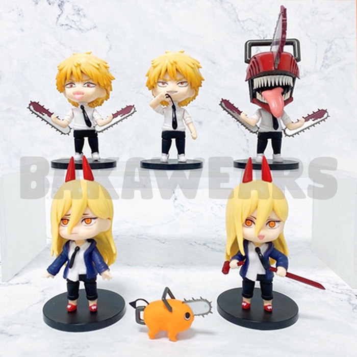 Action Figure Chainsaw-Man Version 2 : Cute Kawaii Version - Denji &amp; Power (bakawears)