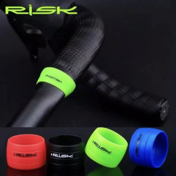 RISK Handlebar Ring cincin karet Silicone penutup ujung Bartape 1 psg