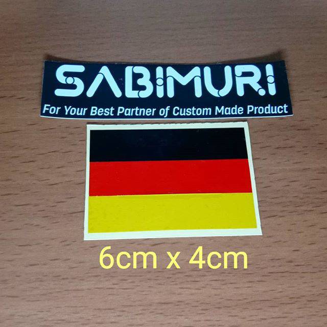 

Cutting Sticker Stiker Bendera Jerman Germany 6cm x 4cm