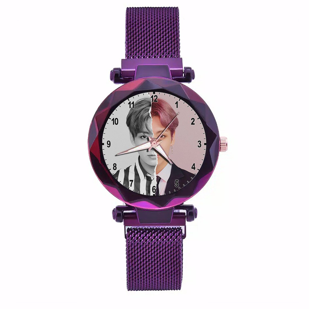 Jam Tangan Wanita Custom - KPOP BTS {JUNGKOK} Free Box &amp; Batre Cadangan