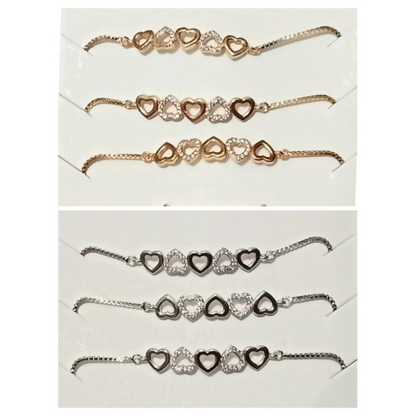 NC67. Gelang tali serut xuping wanita lapis emas dgn mata zircon ukuran flexibel (bisa di besar keci