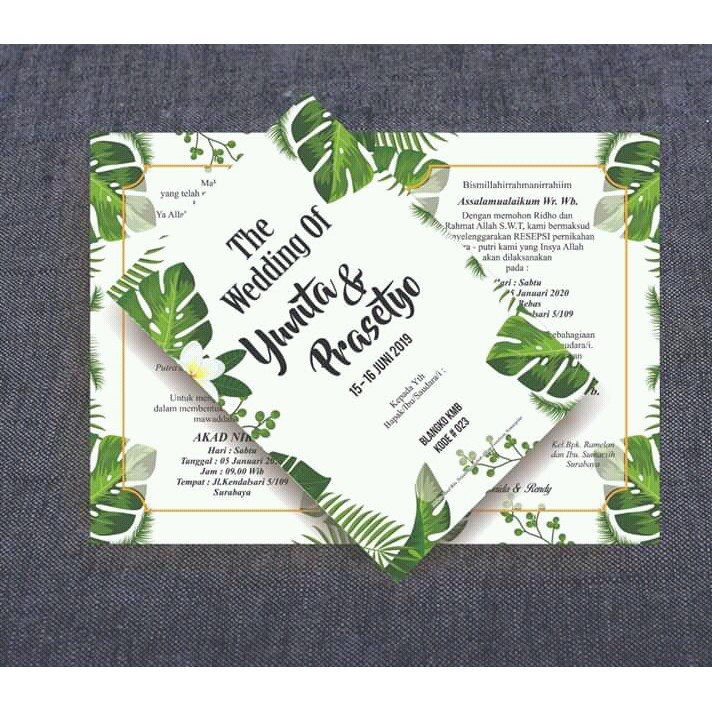 BLANGKO KMB 23 / BLANKO KMB 23 / BLANGKO UNDANGAN PERNIKAHAN RUSTIC