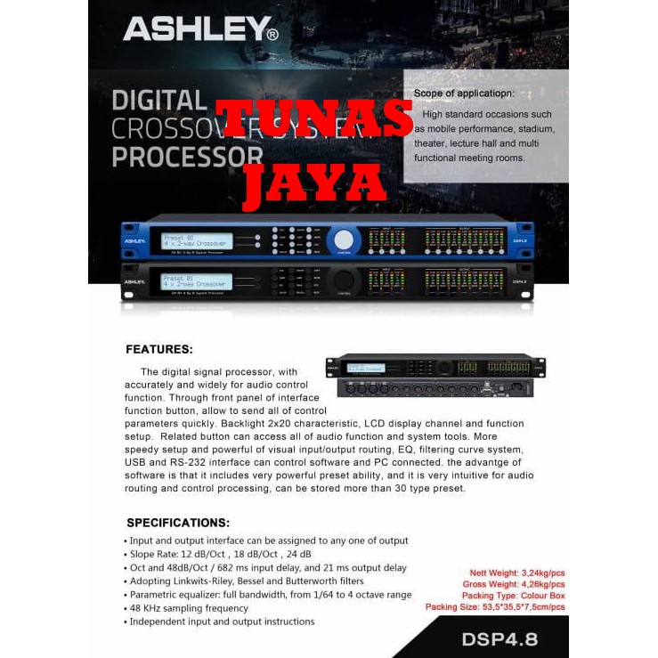 SPEAKER MANAGEMENT ASHLEY DSP4.8 ASHLEY DSP 4.8 ORIGINAL ASHLEY DSP48