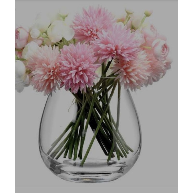 Vas Bunga Kaca Bening / Vas Kaca Bulat / Vas Kaca Dekorasi ruangan