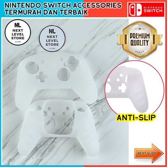 Case Silicone Pro Controller Nintendo Switch Rubber Protector - Putih
