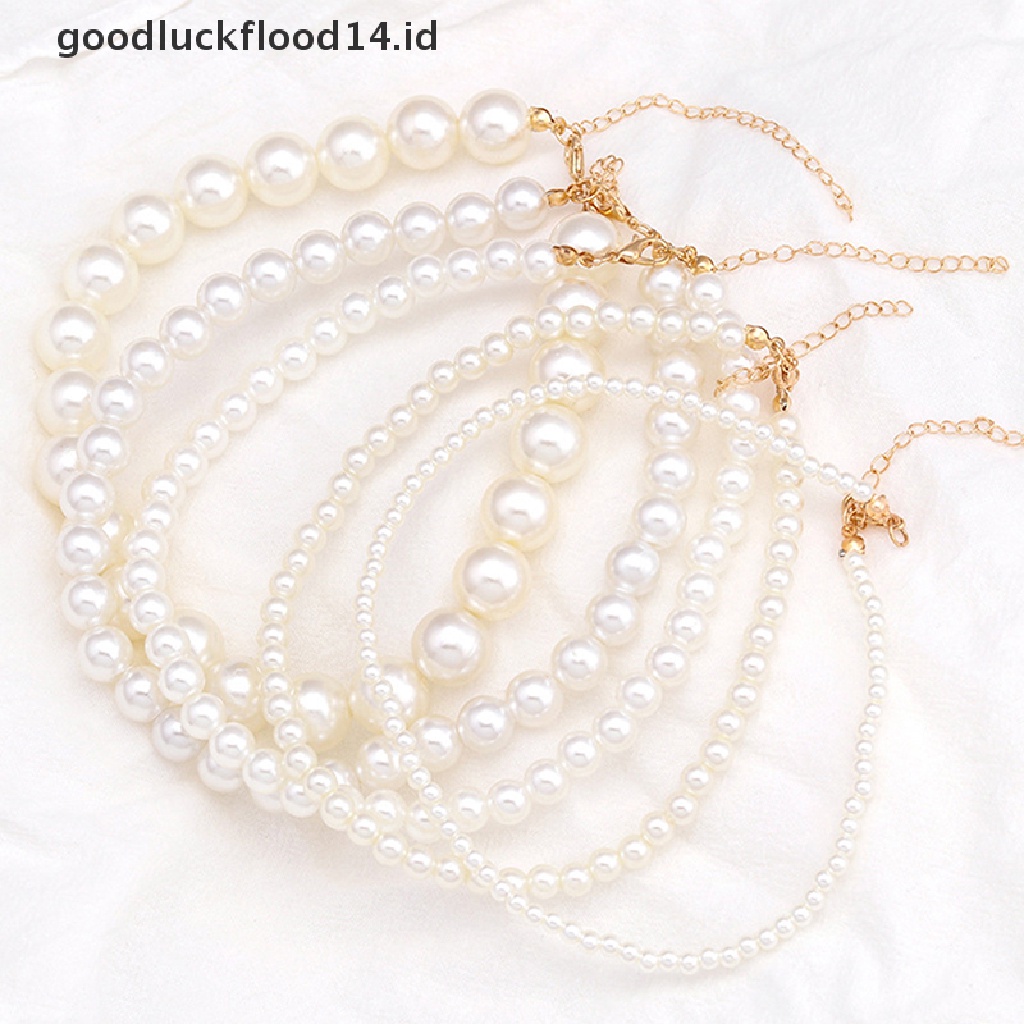 [OOID] Trendy Wedding Big Pearl Necklace For Women Fashion Imitation Pearl Necklace ID