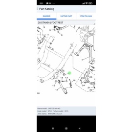 KARET STANDAR SATU SAMPING YAMAHA MIO M3. MIO Z. MIO S MODEL ULIR