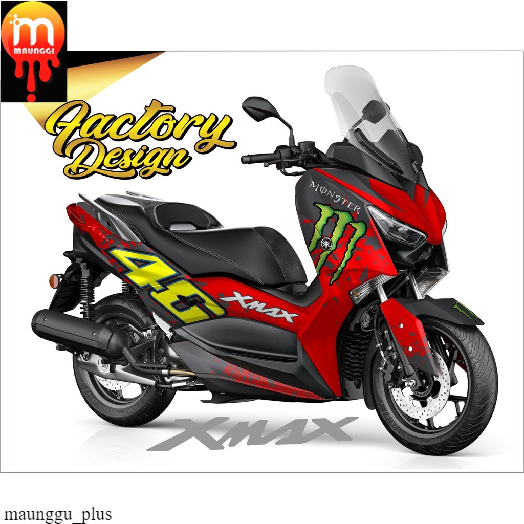 Striping xmax 250 full body Decal motor xmax variasi Stiker motor xmax 250 full motif