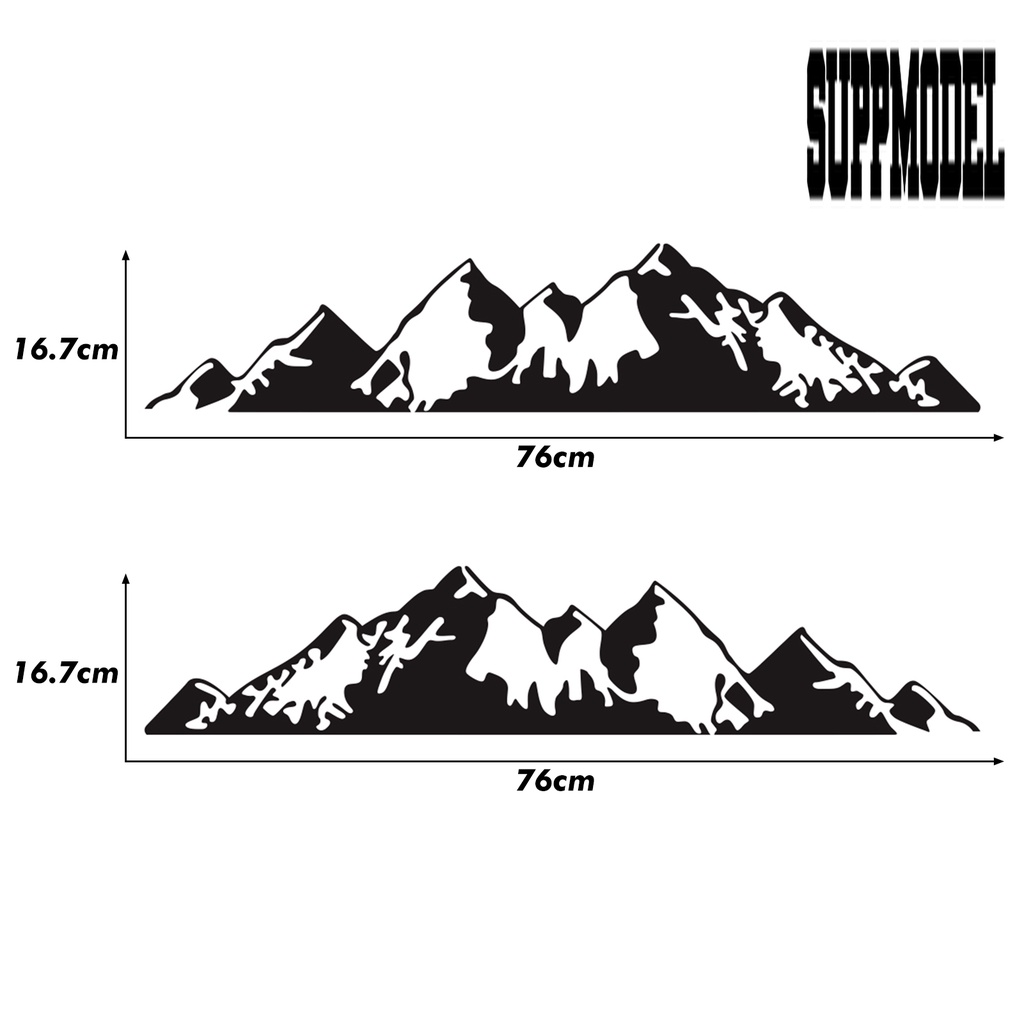 2pcs Stiker Motif Gunung Pohon Tahan Suhu Tinggi Dapat Dilepas Untuk Dekorasi Mobil