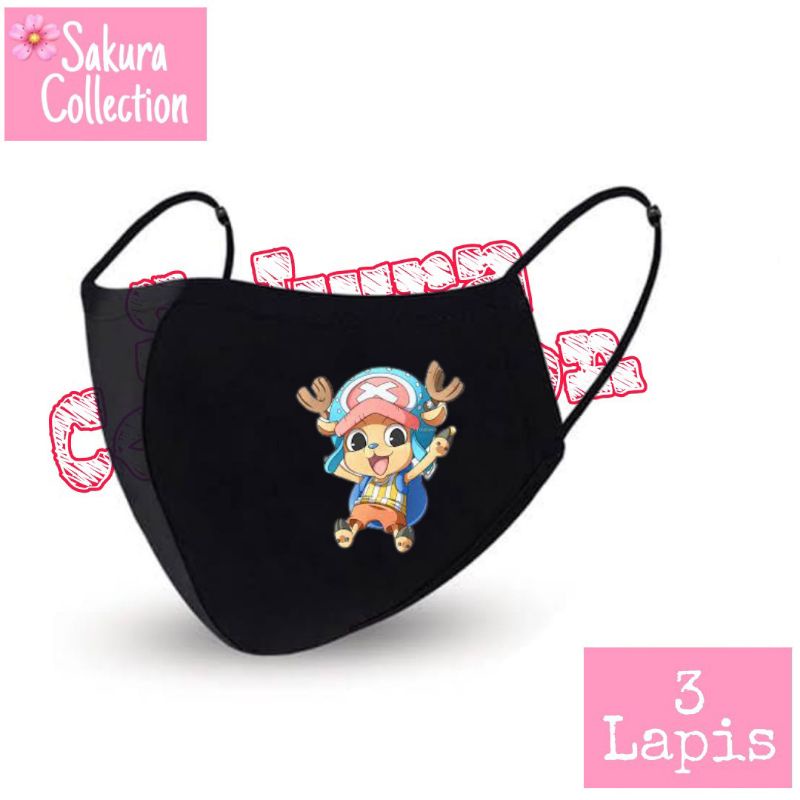 Masker Kain 3 Lapis - Chopper One Piece