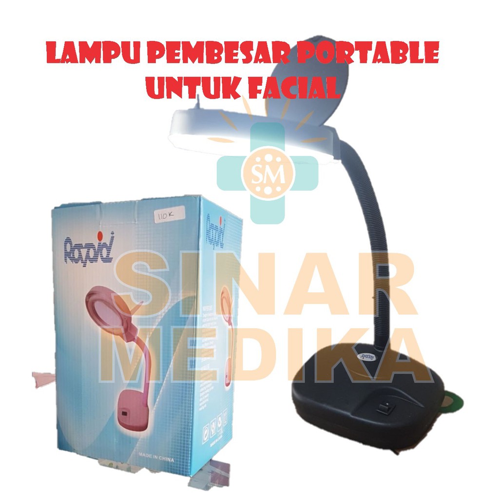 LAMPU KACA PEMBESAR PORTABEL UNTUK FACIAL PERAWATAN KULIT RAMBUT WAJAH