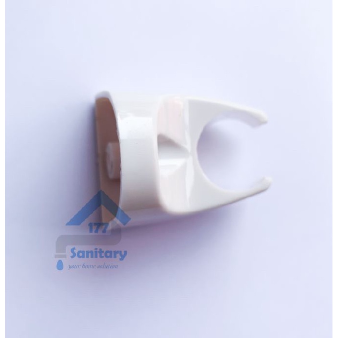 Gantungan Bracket Shower G putih crom abu2-Hanger hook grey cantolan dudukan holder breket jet shower mandi cantelan handle toilet bidet mandi