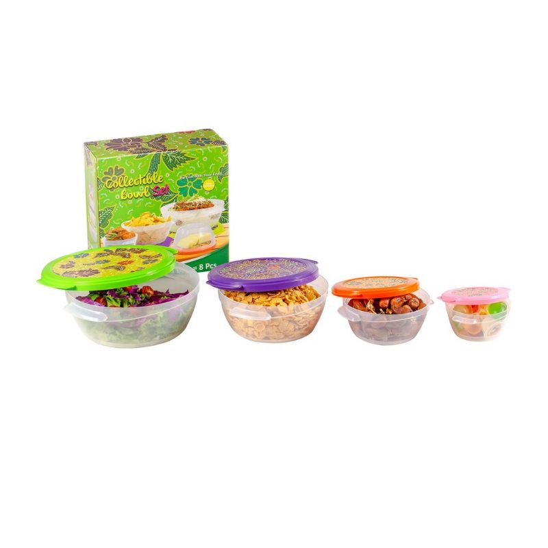 Mangkok Serbaguna 4in1+ Tutup Pavia Bowl Set Mangkiok Kue/ Buah/ Sayur