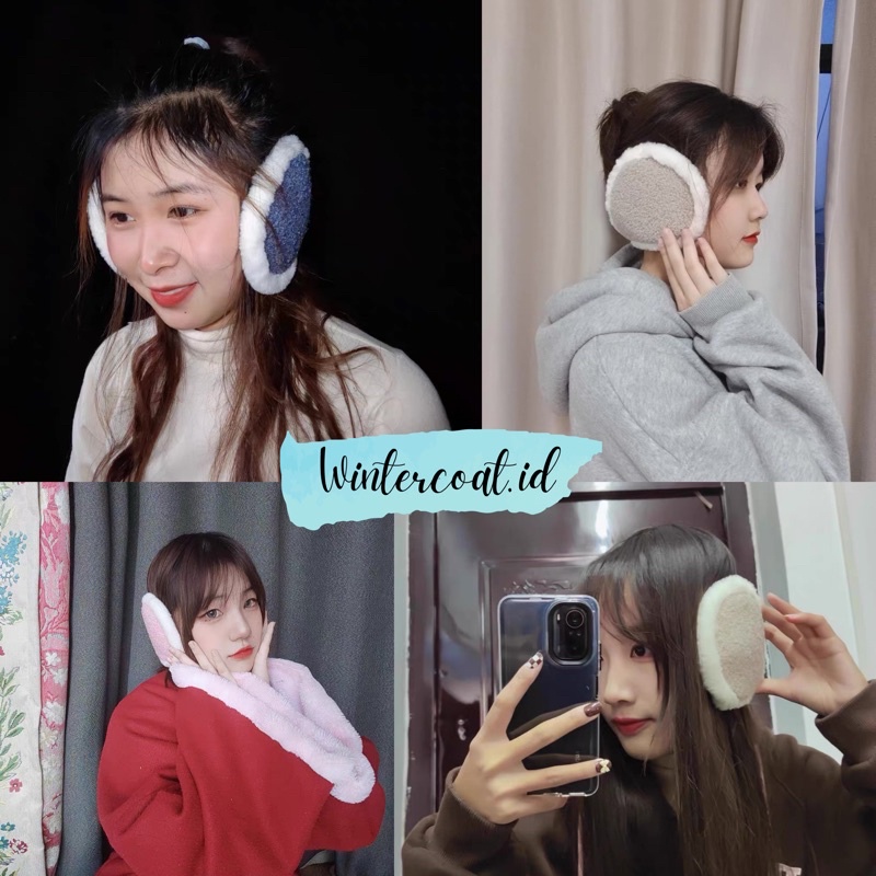 Earmuff winter fluffy import korean style penghangat kuping penutup ear muff earmuffs musim dingin hangat korea