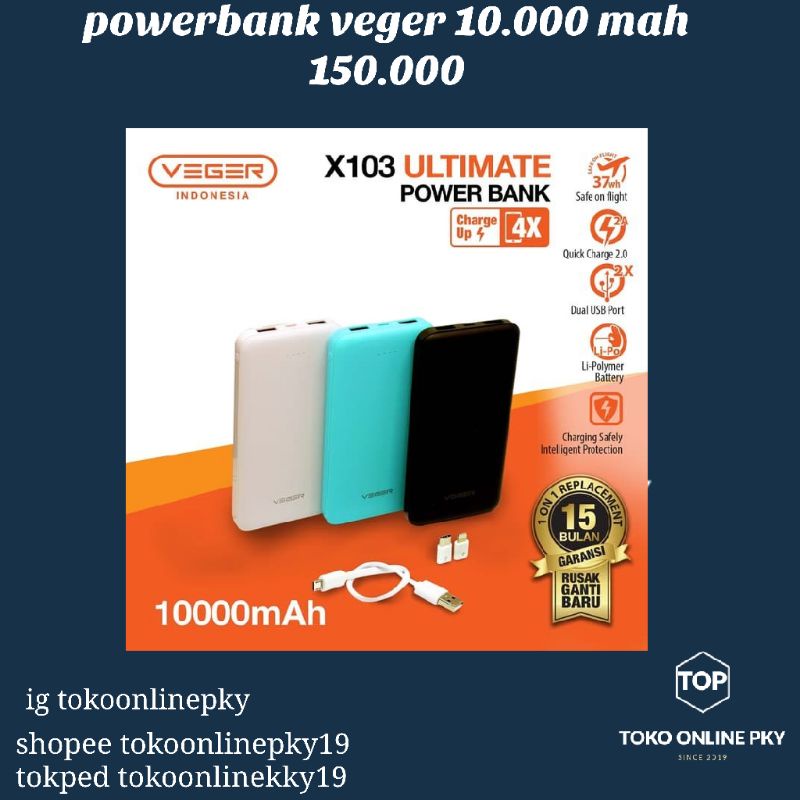 powerbank veger 10500 mah