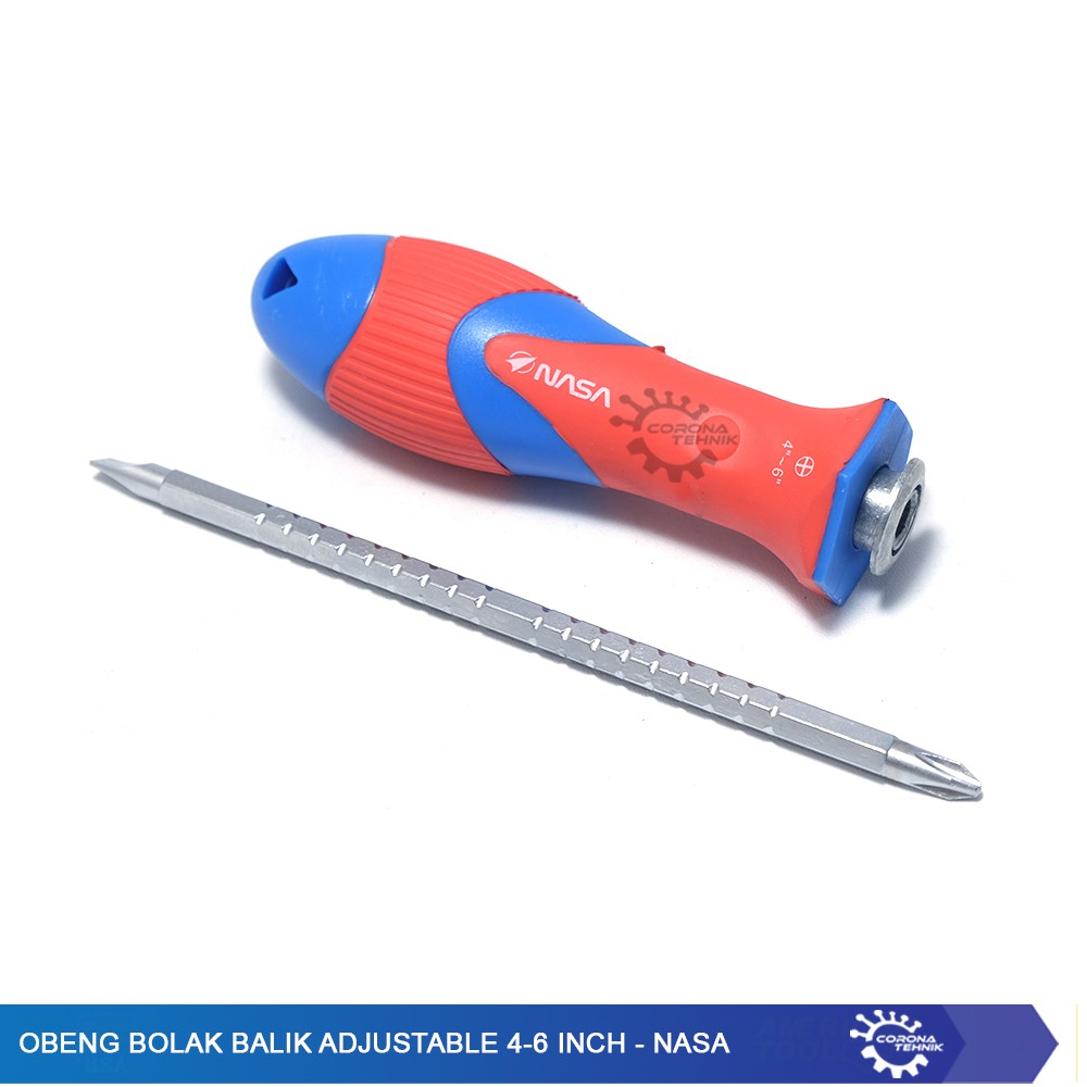 Obeng Bolak Balik Adjustable 4-6 Inch - NASA