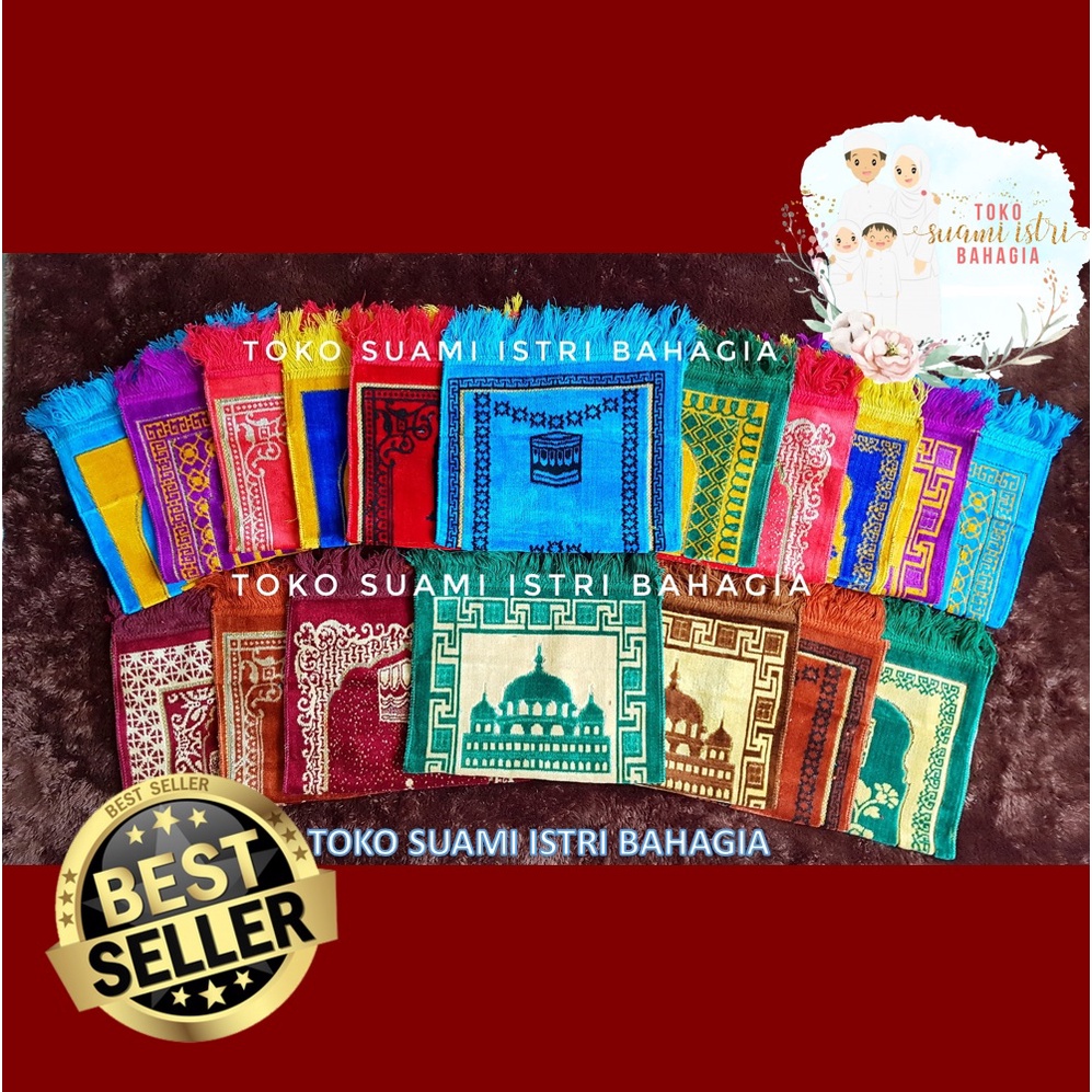 Sajadah Izmir Grade A +- 35 x 55 Cm / 60 Cm  Turki Kepala Dewasa Anak Travel Tebal Bulu Timbul Halus