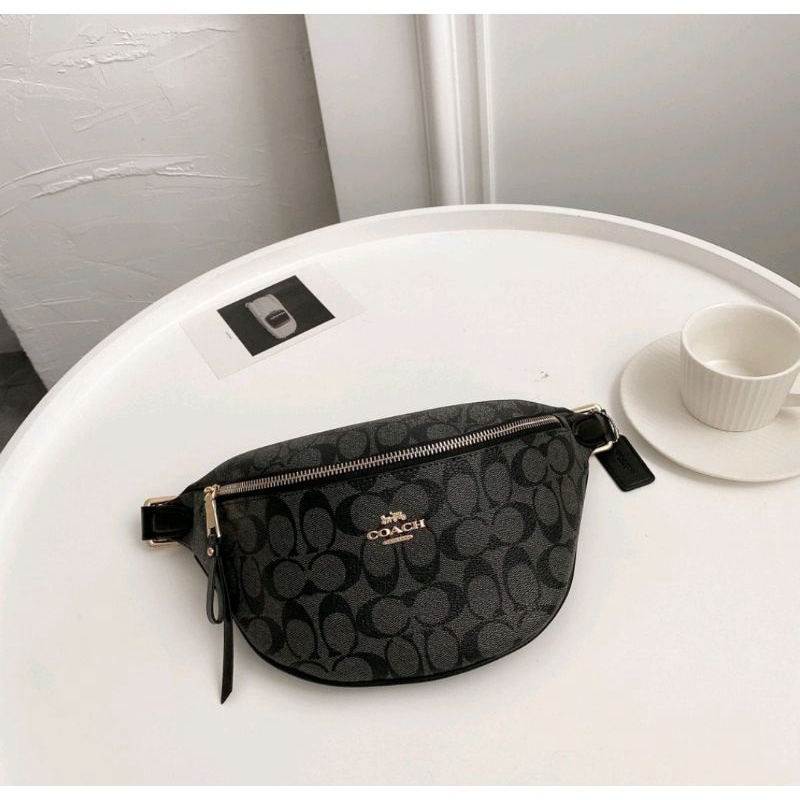 COACH BELT BAG IN SIGNATURE CANVAS (COACH F48740)