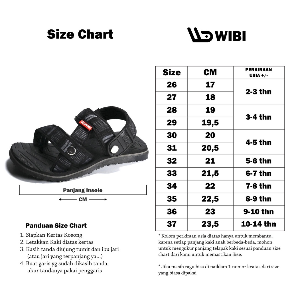 AFLAH X WIBI Sandal Gunung Anak Laki-laki Size 26-37 SW01