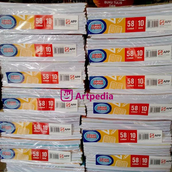 

Termurah Buku Tulis 58 Lembar Sinar Dunia - Buku SIDU 58 1 Pack - 10 Pcs Buku Murah