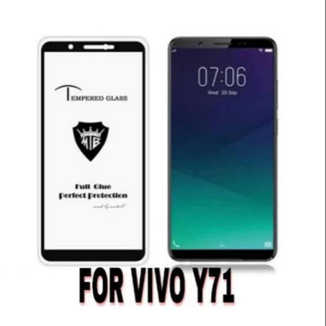 Tempered Glass Full Lem 9D Vivo V5 Lite Y65 V7 V5 V5s V5 Plus V15 Pro Y53 Y55 Y55s Y71 Y81 Y83