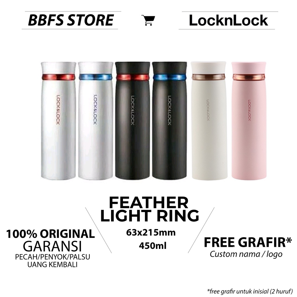 LOCK n LOCK tumbler Feather Light Ring Vacuum Tumbler 450ml LHC4131