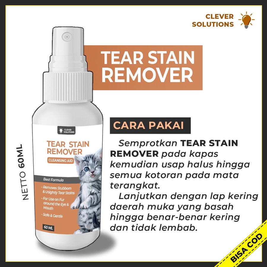 TEAR STAIN REMOVER Pembersih Mata Kucing Pembersih Noda Kotoran Mata Kucing Eye Cleanser