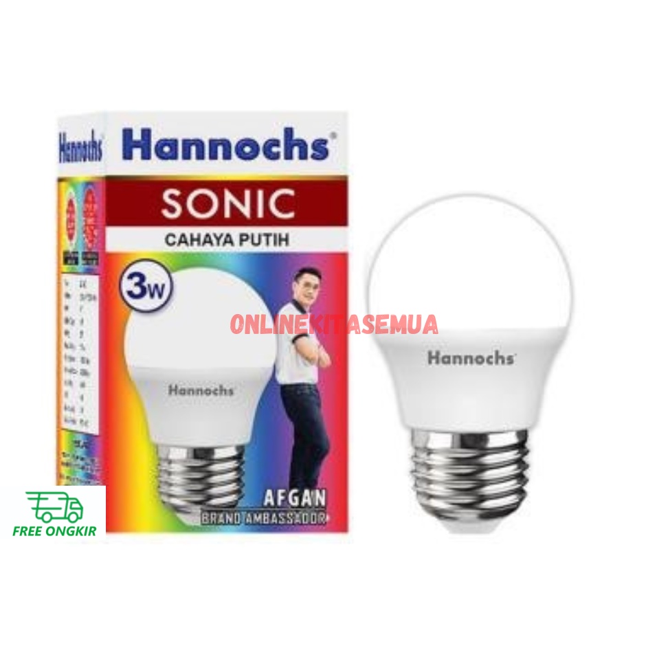 Lampu Bohlam Led Bulb HANNOCHS SONIC SNI Putih 6500K