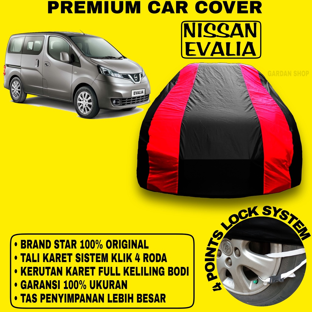 Body Cover NISSAN EVALIA Sarung Strip MERAH Cover Penutup Pelindung Bodi Nissan Evalia Waterproof