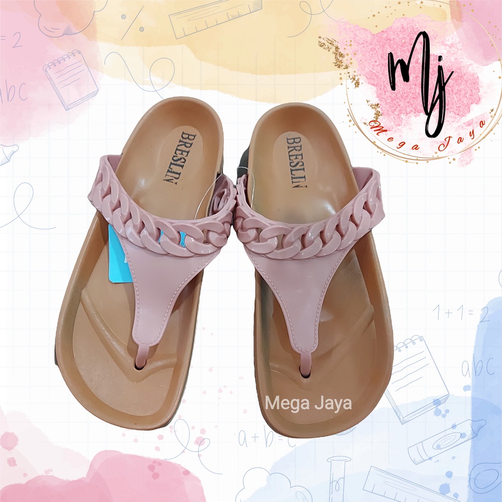 sandal import wanita breslin sendal jepit fashion murah