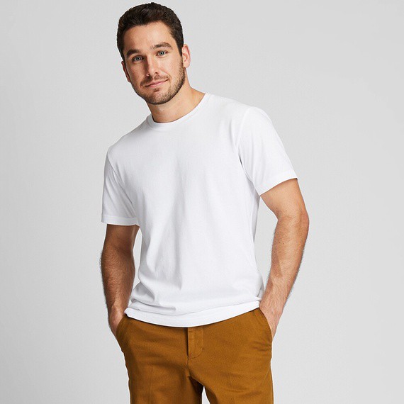 T-shirt Kaos Polos UNIQLO 100% ORIGINAL - WHITE