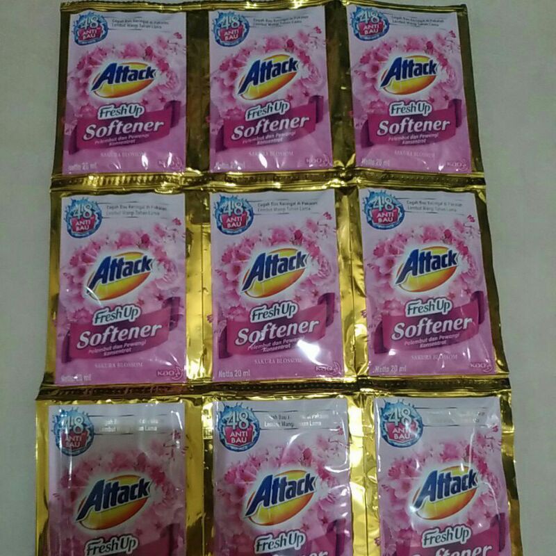 Attack Fresh Up Softener Sachet 6 x 20ml Renteng Pelembut & Pewangi Konsentrat
