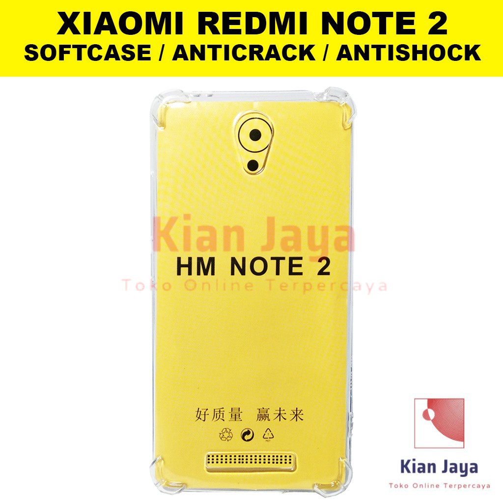 Softcase Anticrack Handphone Xiaomi Redmi Note 2 Antishock, Casehp, Siliconcase