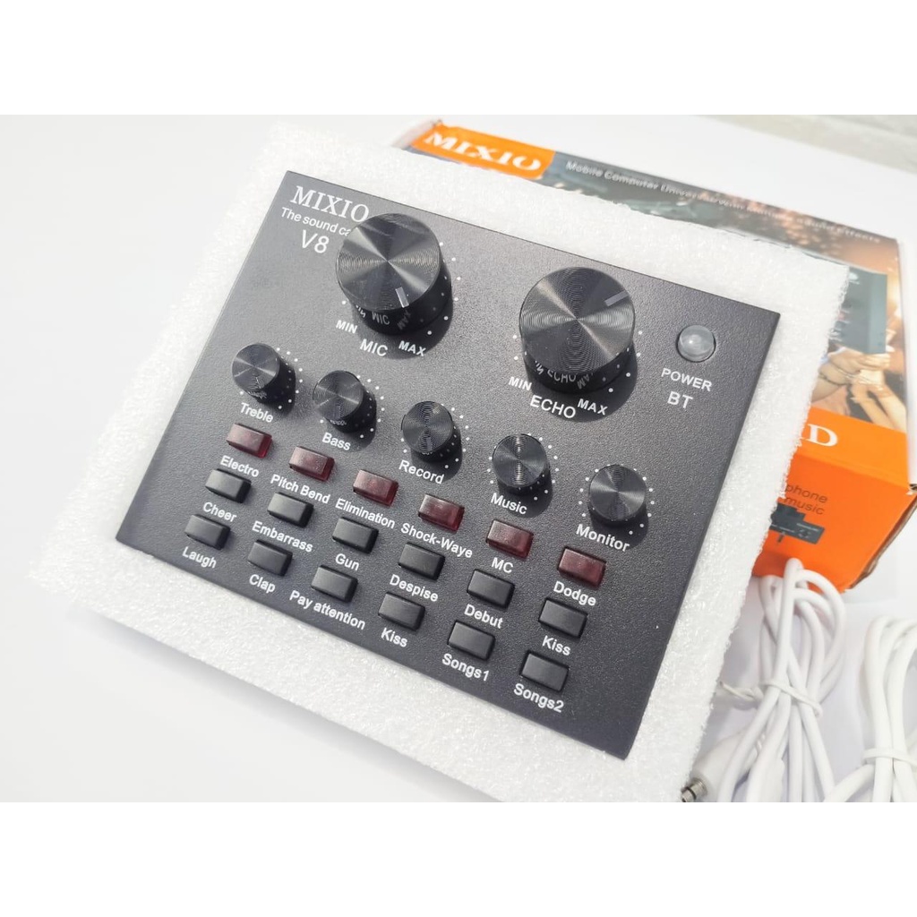 Sound card V8 Mixer SoundCard V8 MIXER Audio USB External Soundcard