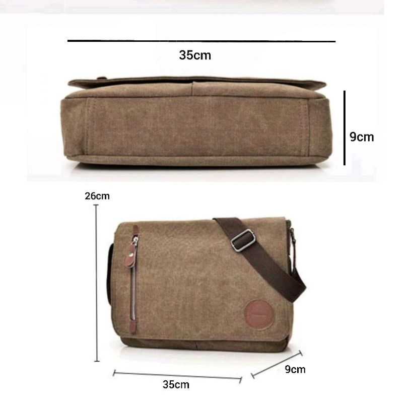 TP21 Tas Selempang Pria Kanvas Sling Shoulder Bag Impor Modis Kasual Keren