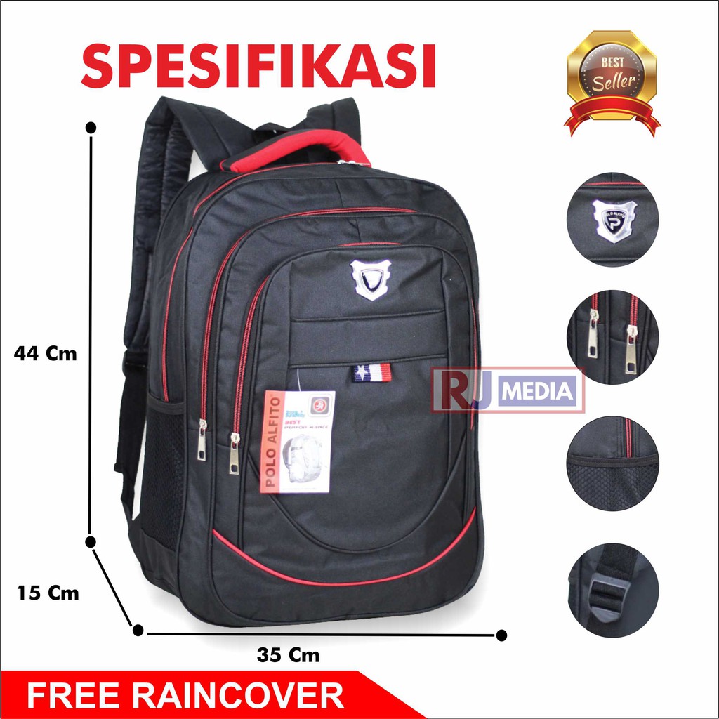 [COD] Tas Sekolah Polo Alfito Bendera Ransel Sekolah Laki-Laki Ransel Pria Tas Laptop SD MI SMP MTS Tas Sekolah Laptop In Muat LKS Buku Paket Buku Tema Bahan Tebal Termurah Ukuran Compact Bonus Raincover kami dengan