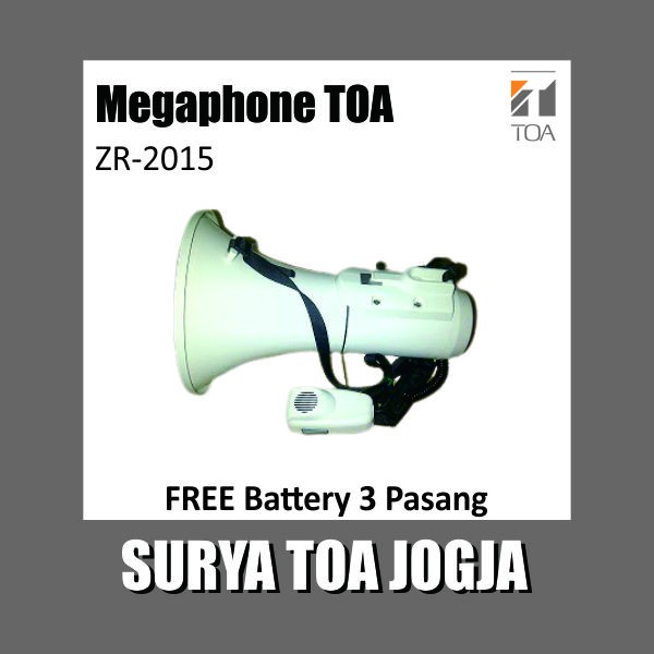 Megaphone TOA ZR-2015 tanpa Sirine ZR 2015 ZR Megapon Megafon Mega Phone Pengeras Suara Putih Spiker