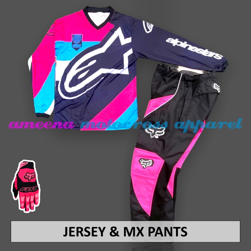 Jerseyset - Jersey set Trail - Jersey &amp; Celana Motocross - Jersey Trabas - Jersey Stelan MX Cross - Satu Set Jersey &amp; Celana - Jersey Lokal - Celana Cordura -  ASCT0512-F48