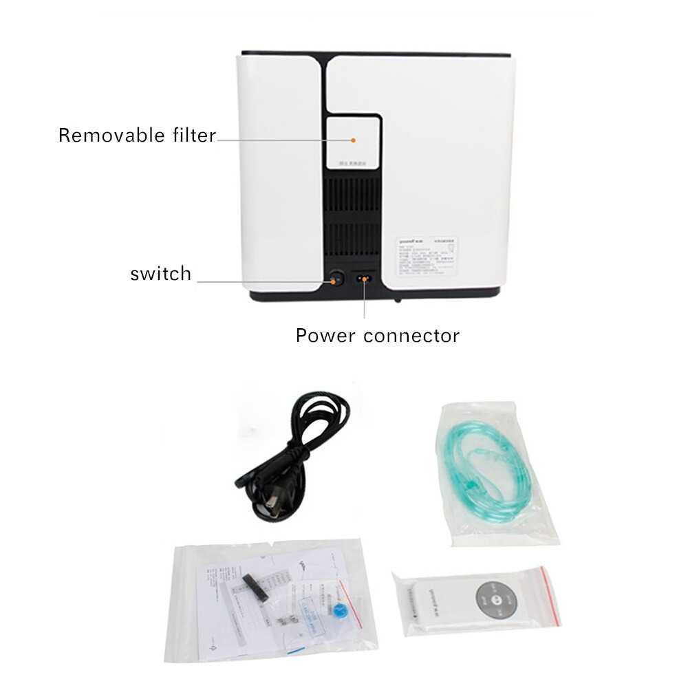 Mesin Oxygen Concentrator Inhalation Generator Machine Teknologi Pressure Swing Adorption Port Remot Layar LCD