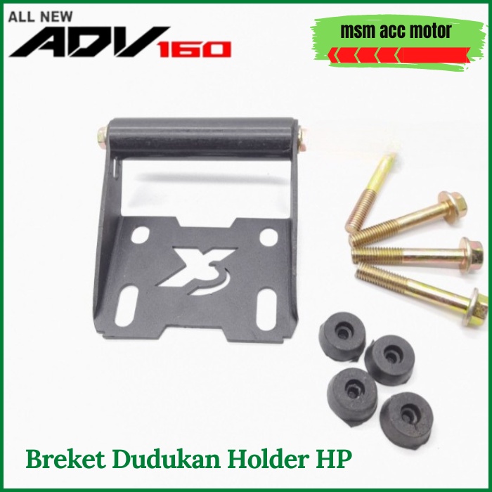 Breket Dudukan + Holder HP ADV 160 Berkualitas Premium Full Aluminium