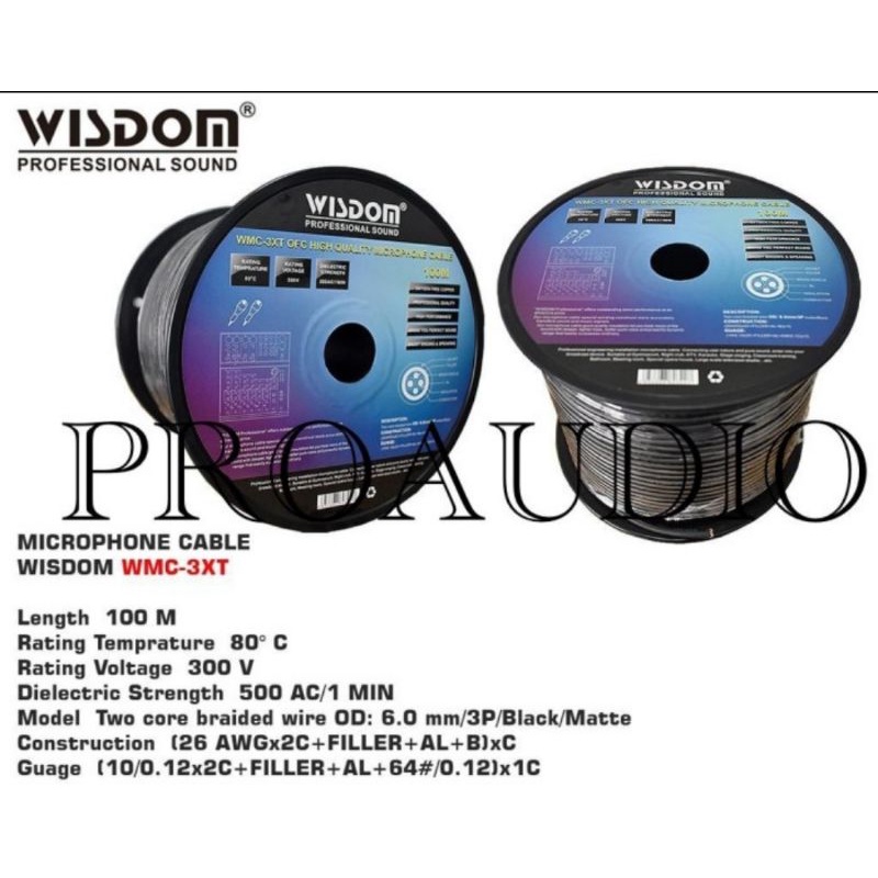Kabel Mic Wisdom WMC-3XT WMC3XT WMC 3 XT WMC 3XT WMC-3XT Kabel XLR / Kabel Microphone Wisdom WMC 3XT WMC-3XT WMC3XT Original