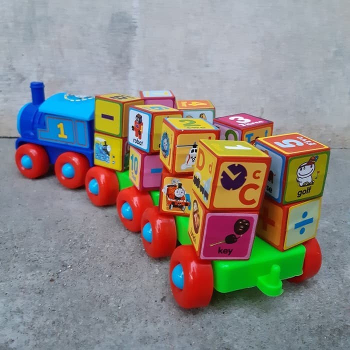 PROMO COD mainan edukasi anak bongkar pasang - Mainan Kereta Toomas Block Tarik Edukatif Train Anak Edukasi Blocks