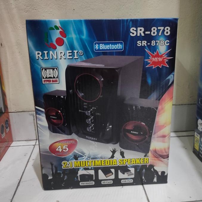 Speaker Bluetooth Rinrei Hyper Bass 2.1 Multimedia Sr-878 C Omeriamart
