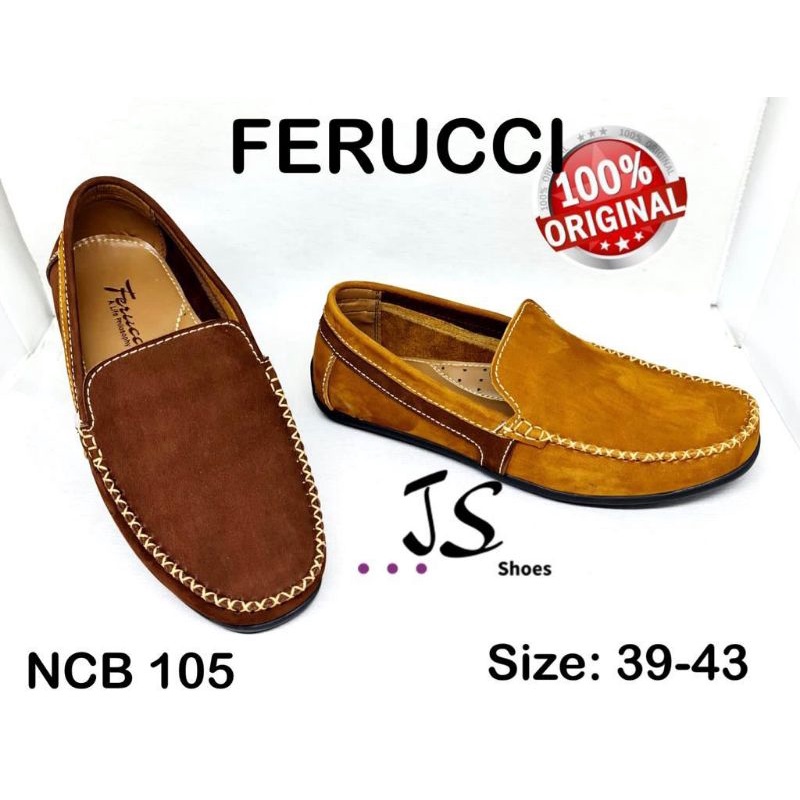 FERUCCI NCB 105 - SEPATU CASUAL BAHAN NOBUCK PRIA DEWASA MERK FERUCCI