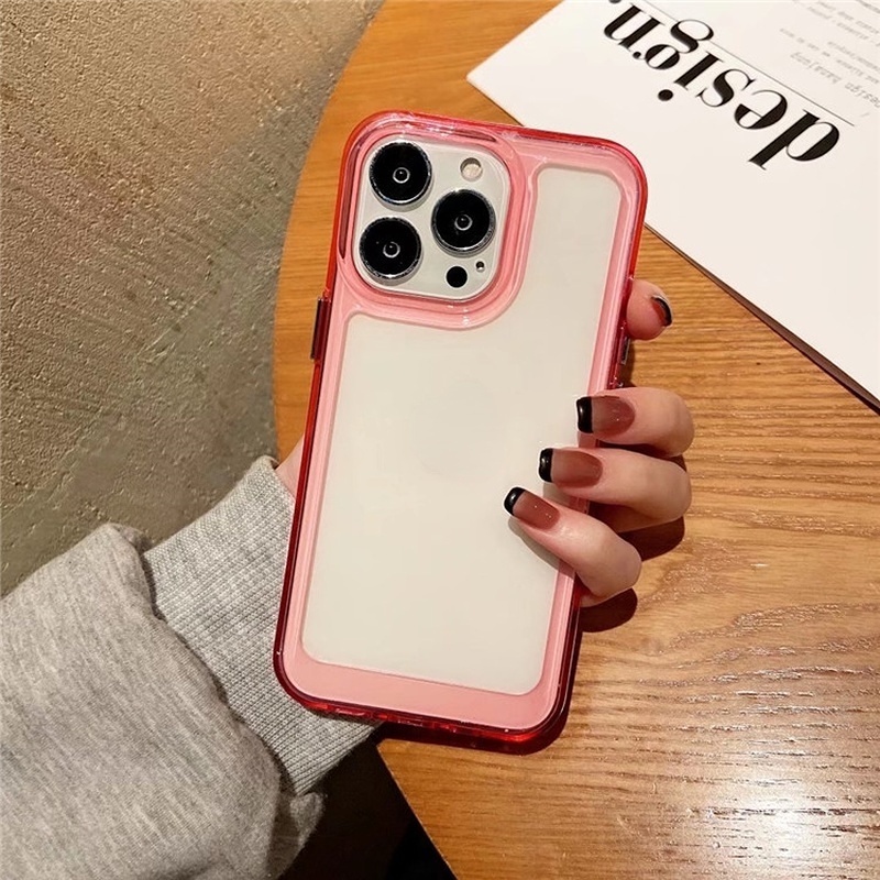 Hard Case Akrilik Transparan Shockproof Cover IPhone 13 12 11 Pro MAX XS MAX XR X 7 8 Plus SE