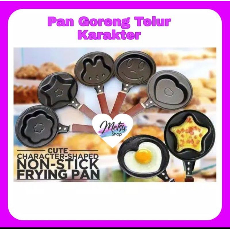 Alat Masak Teflon Teplon Mini Non Stick Fry Pan Wajan Karakter Anti Lengket