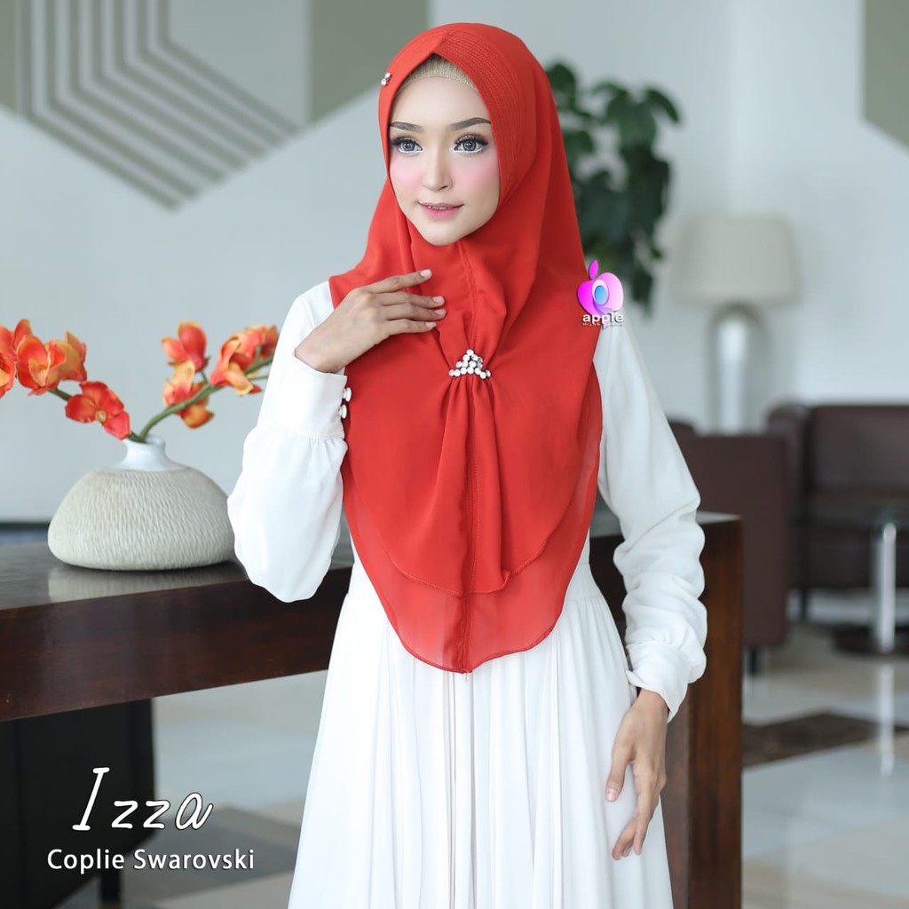 Jilbab Instan Izza Izzah Ori Apple Hijab BY ATHIRTEXTILE